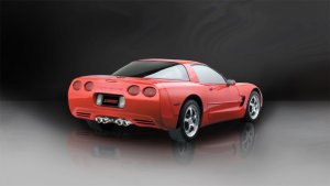 Chevrolet Corvette Performance Exhaust - Dual Rear Exit - CORSA Performance - Xtreme Cat-Back + XO with Twin 4.0in. Polished Pro-Series Tips - Polished - `97-`04